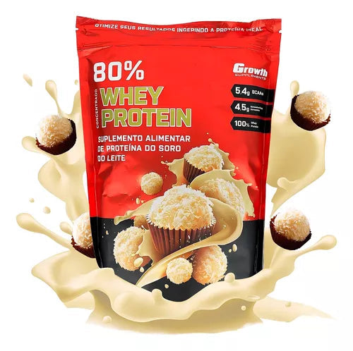 Whey Protein Sabor Beijinho - Growth Suplementos
