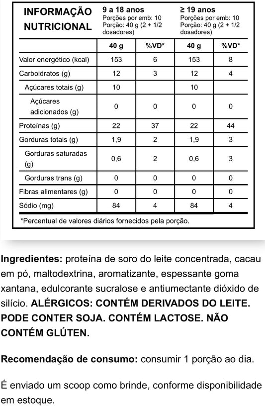 Whey Protein Gourmet 400g Tiramisu - Growth Suplementos