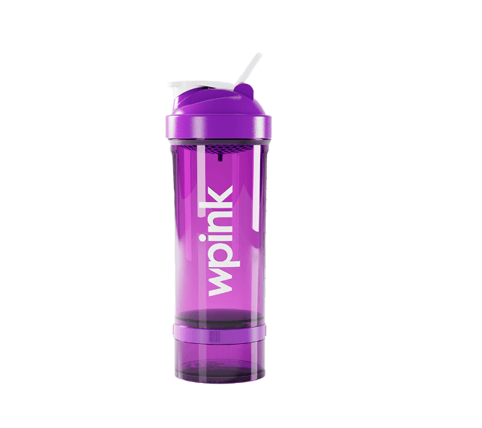 Garrafa Shakes Wpink c/ compartimento para cápsulas