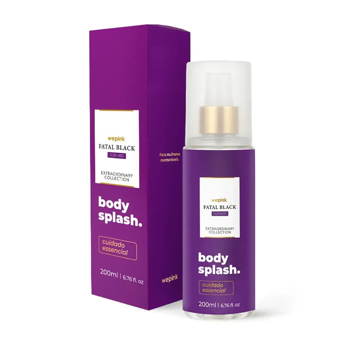 Body Splash Fatal Black For Her Desodorante Colônia 200ml