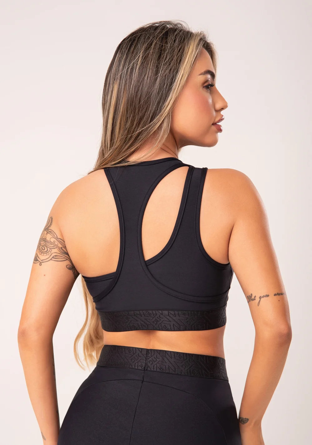 Top Fitness assimétrico com elástico Flow DLK