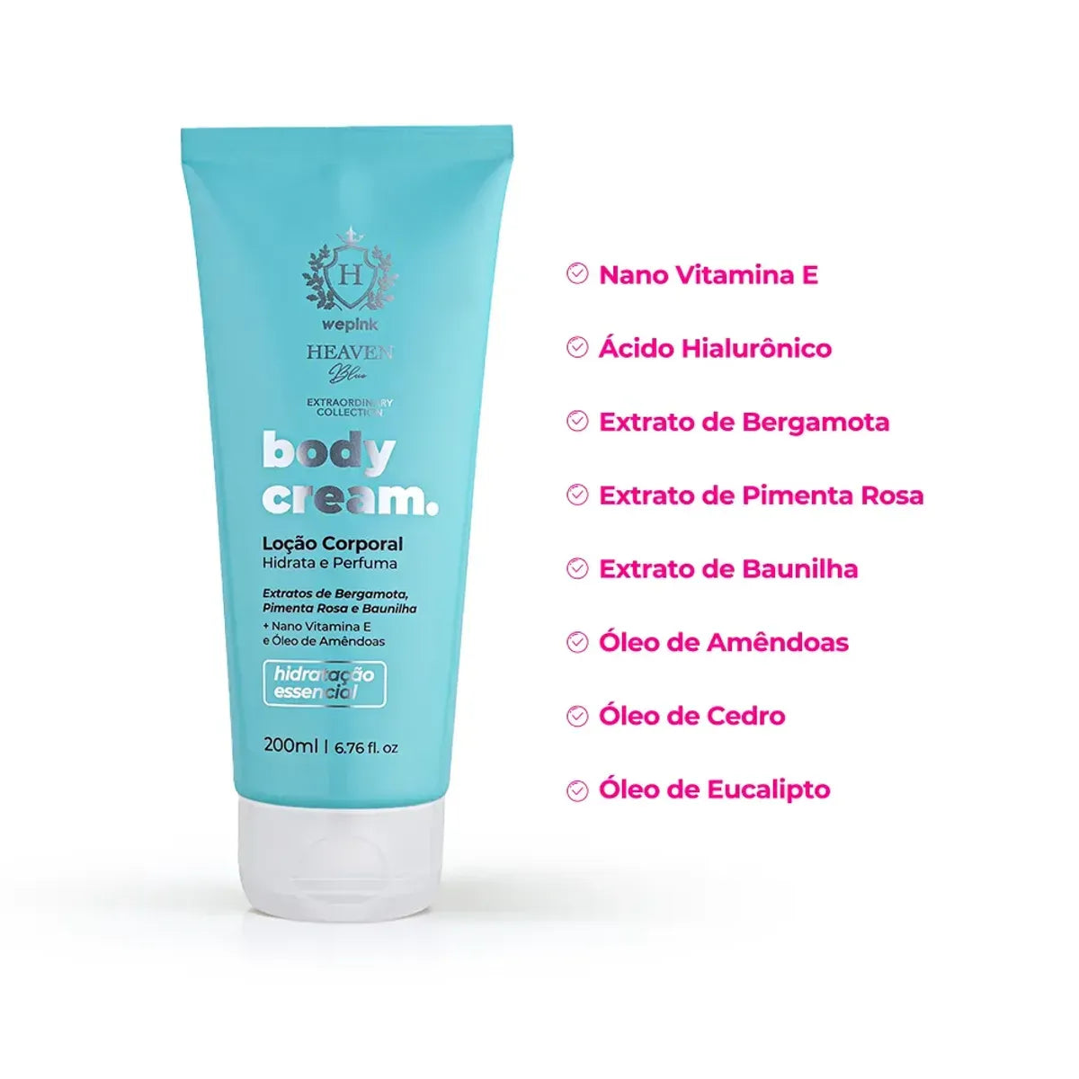 Body Cream Heaven Blue Hidratante 200ml