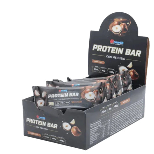 Barrinha de Proteína Sabor Avelã c/ Cobertura de Chocolate Branco - unidade