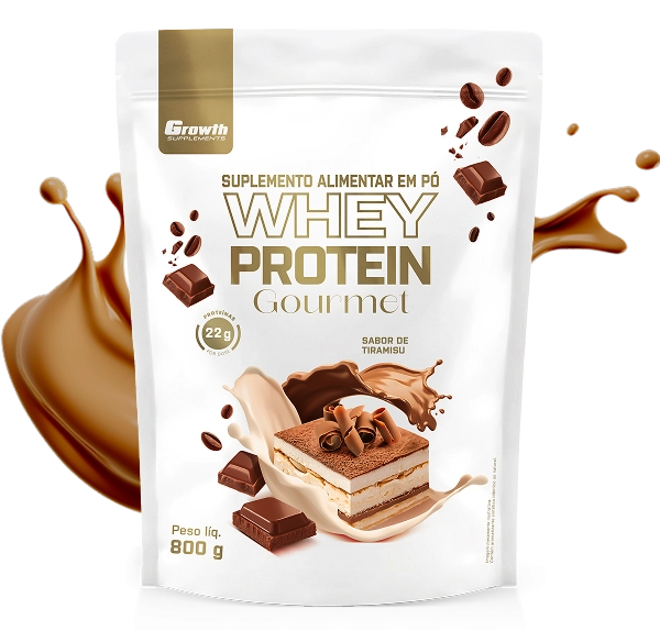 Whey Protein Gourmet 400g Tiramisu - Growth Suplementos