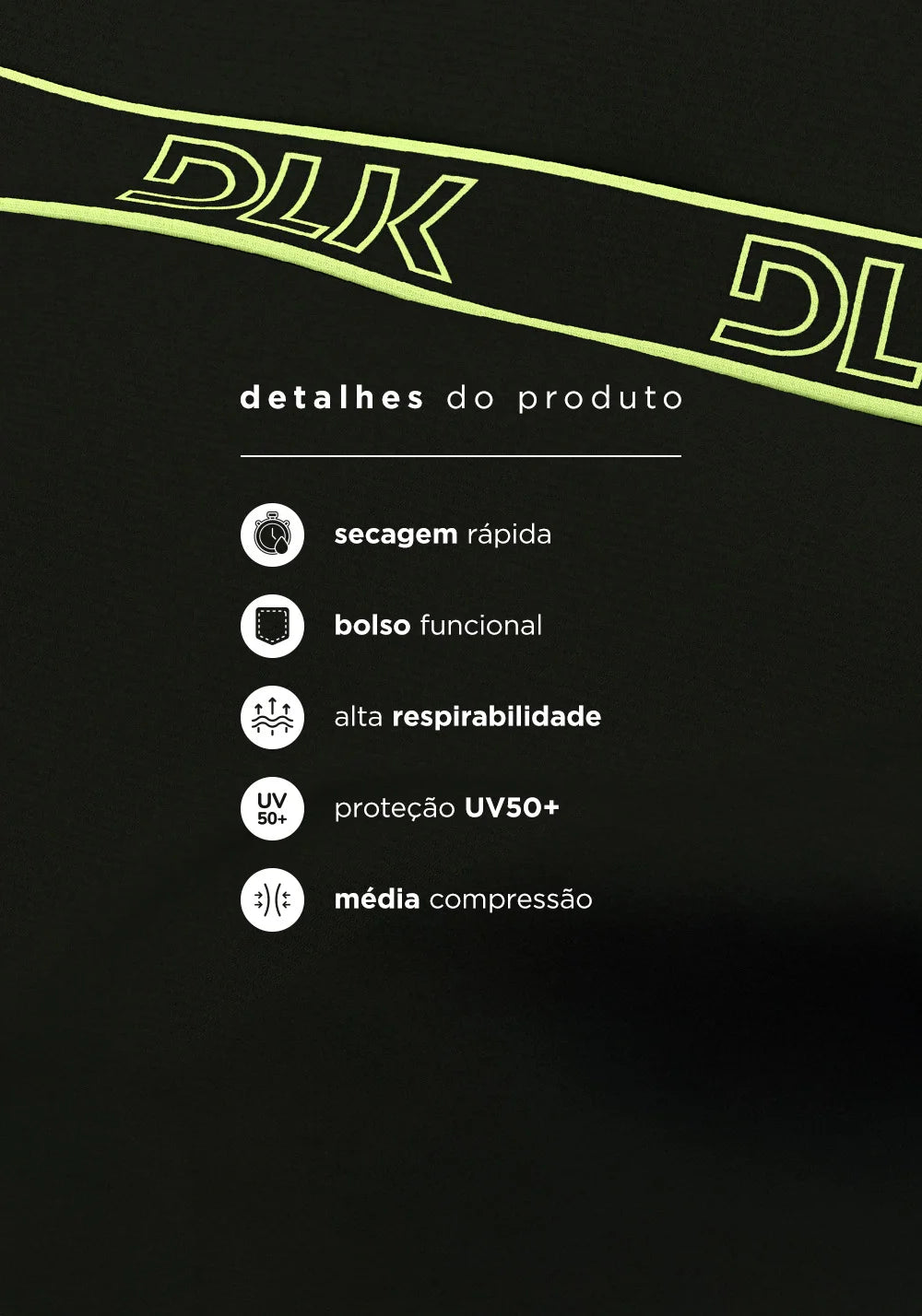 Legging fitness com bolso e elástico no cós - PRETO c/ NEON